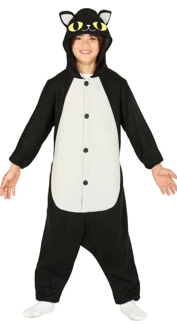 Disfraz de Gato Negro Pijama Infantil Gato Guirca