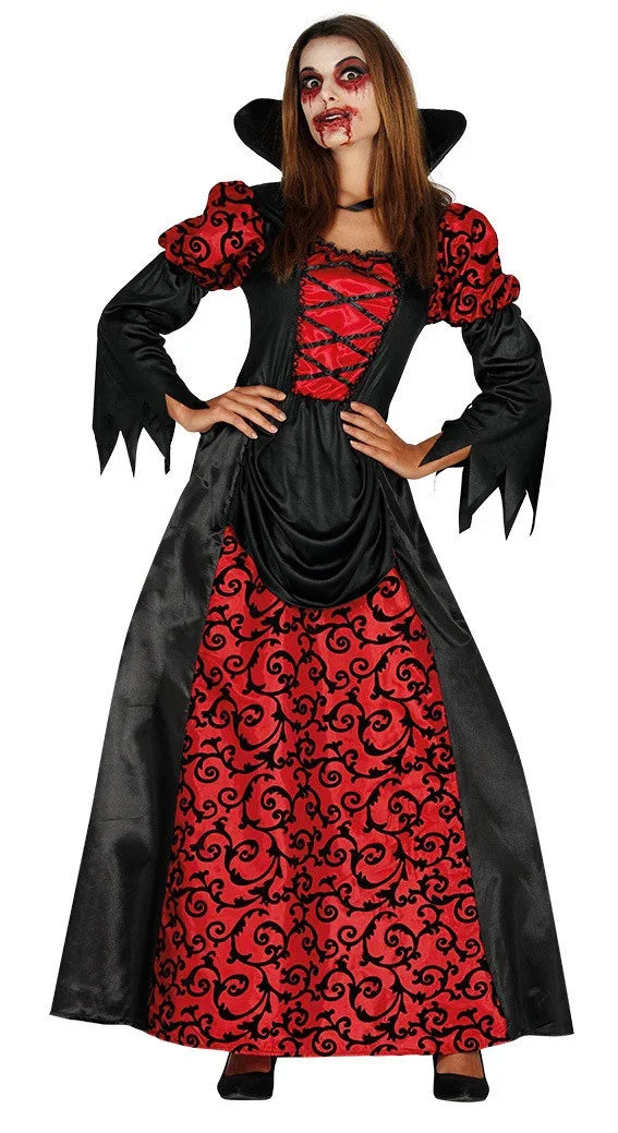 Disfraz de Vampiresa Roja y Negra para Mujer Vampiros y vampiresas Guirca