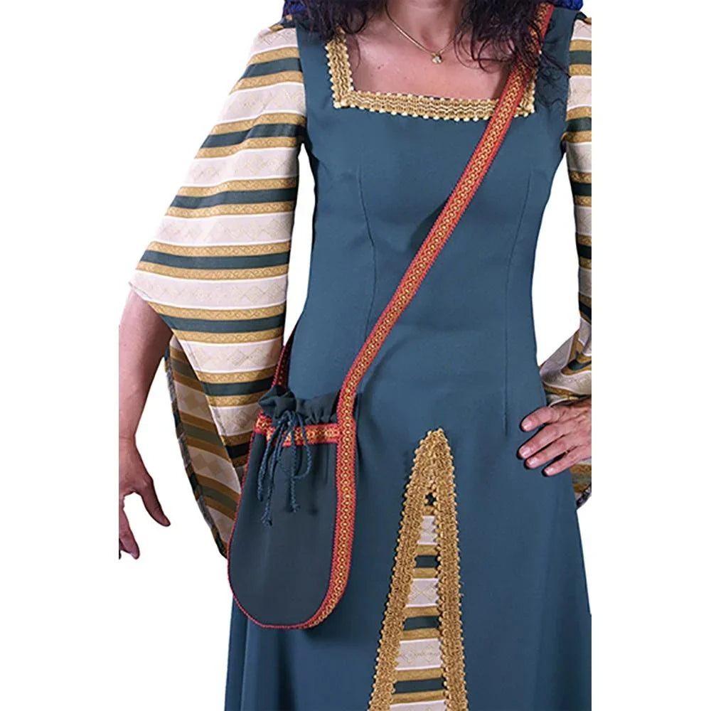 Bolso Medieval Verde con Correa Complementos Medievales de Lujo Medieval Factory
