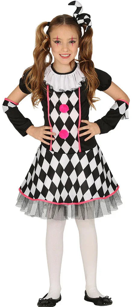 Disfraz de Arlequín Divertido para Niña Arlequines y Bufones Guirca