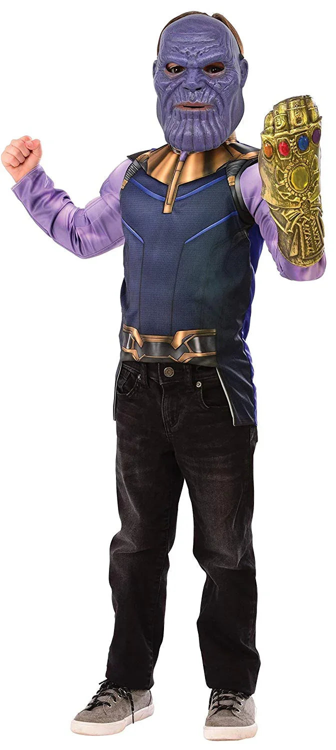 Disfraz de Thanos Musculoso con Guantelete para Niño Thanos Rubies