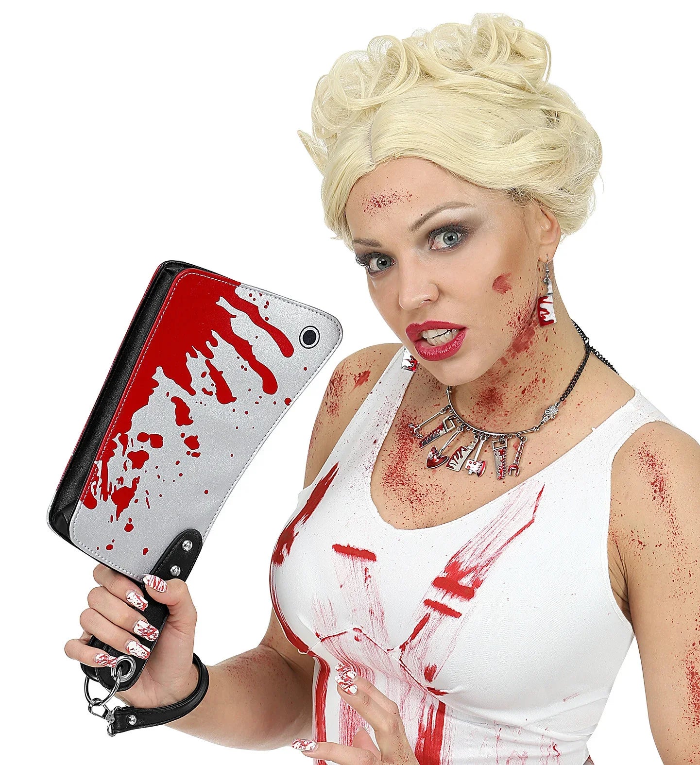 Bolso de Cuchillo Carnicero Ensangrentado Complementos Halloween Widmann