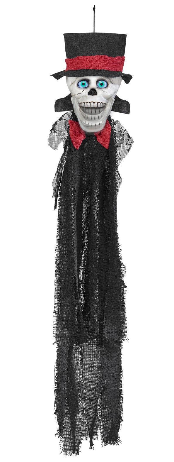 Calavera Parlante con Movimiento, Luz y Sonido Decoración Halloween Widmann