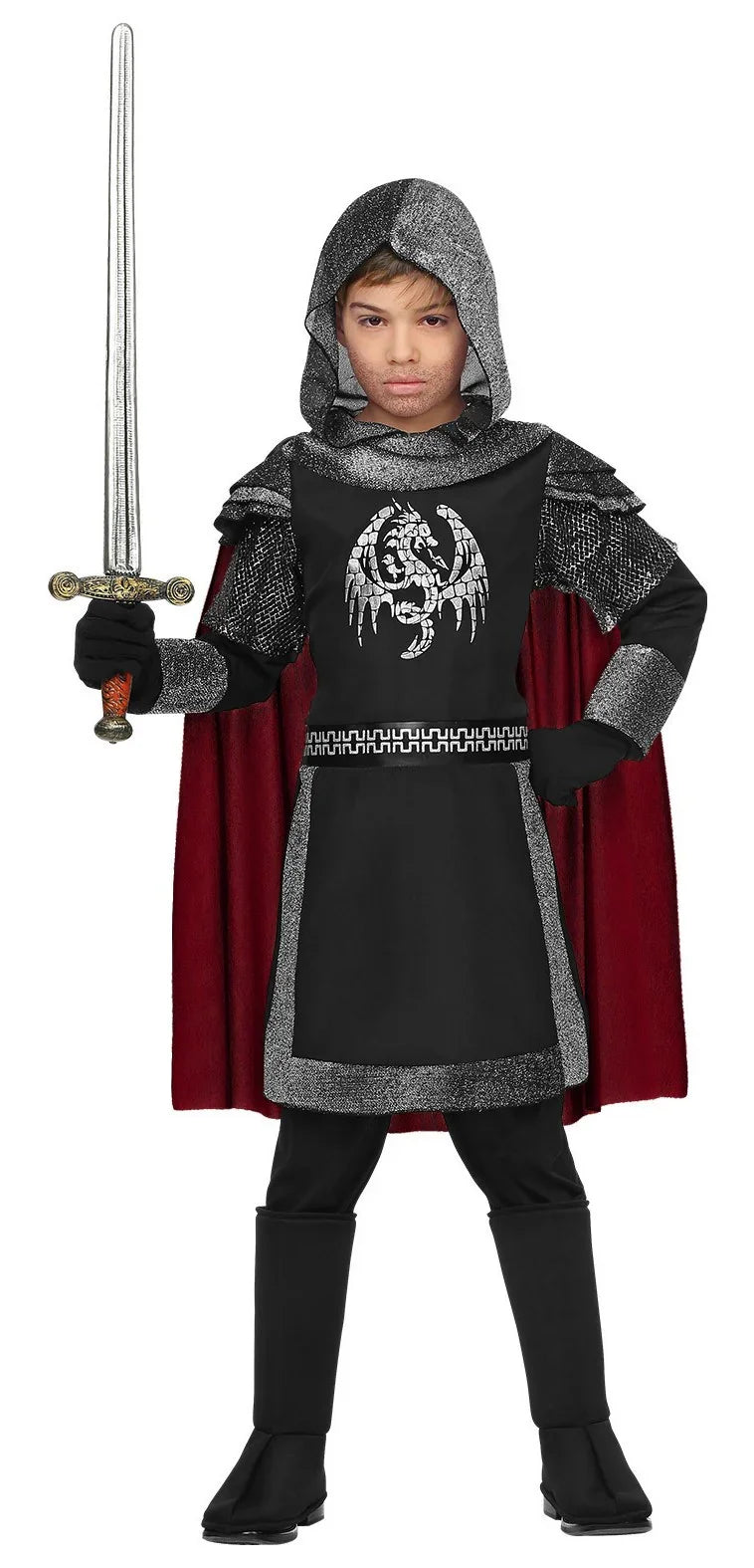 Disfraz de Caballero Medieval Oscuro Infantil Caballeros y Cruzados Medievales Widmann