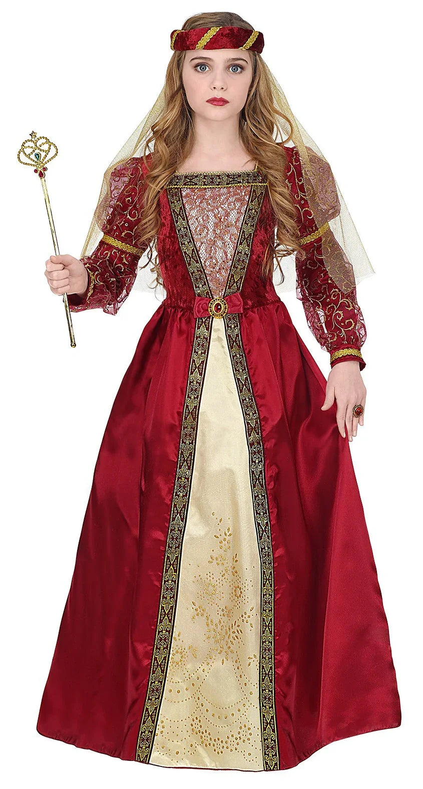 Disfraz de Princesa Medieval Elegante para Niña Princesas y Damas Medievales Widmann