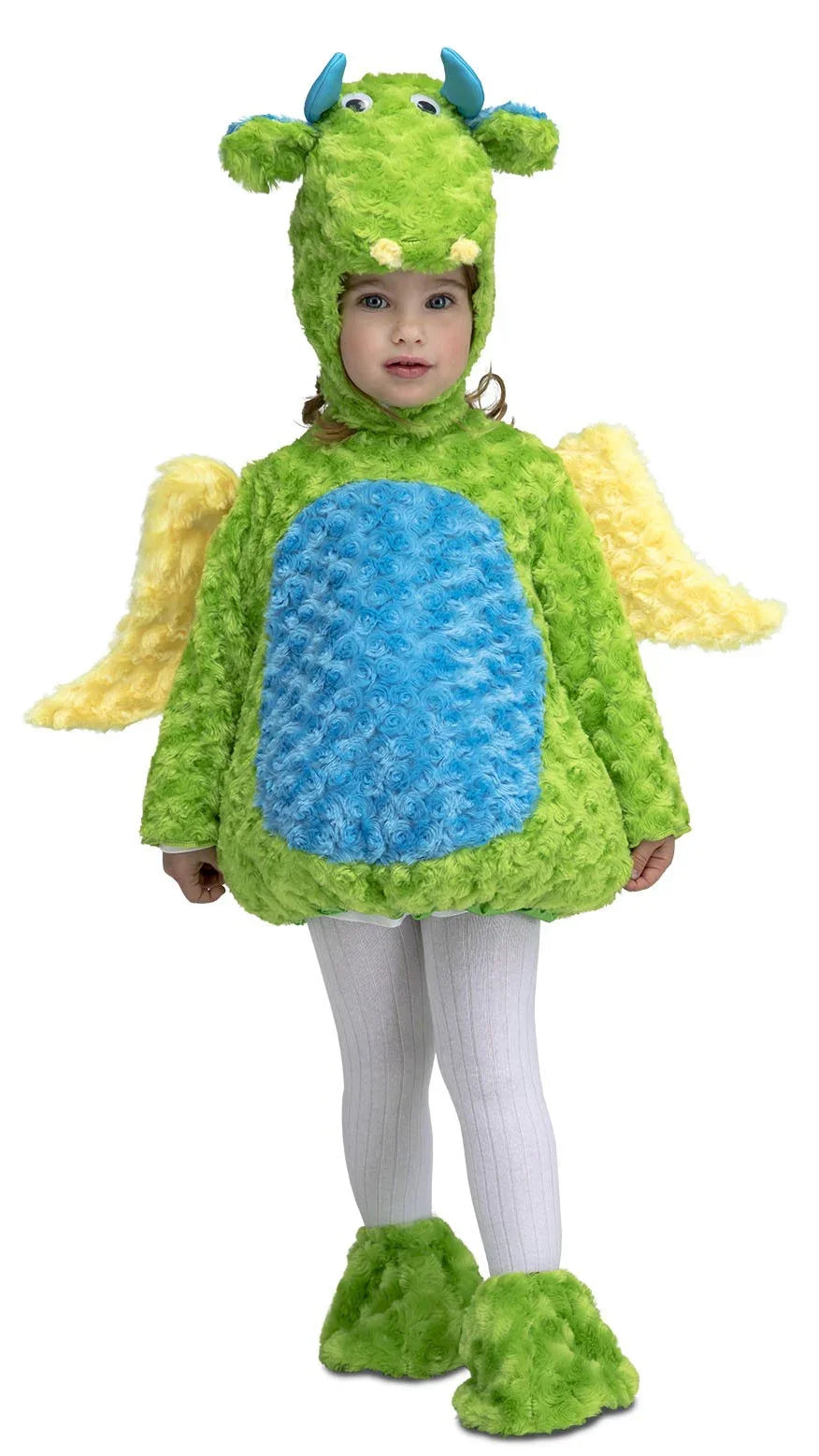 Disfraz de Dragón Verde de Peluche Infantil Dragón y Dinosaurio Viving