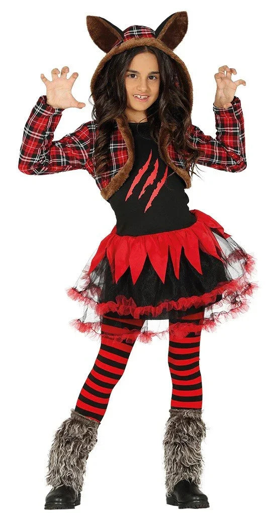 Disfraz de Niña Loba con Falda Infantil Halloween Infantiles Guirca