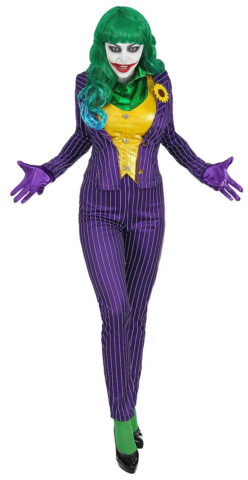 Disfraz de Joker Loca con Traje para Mujer Joker Widmann
