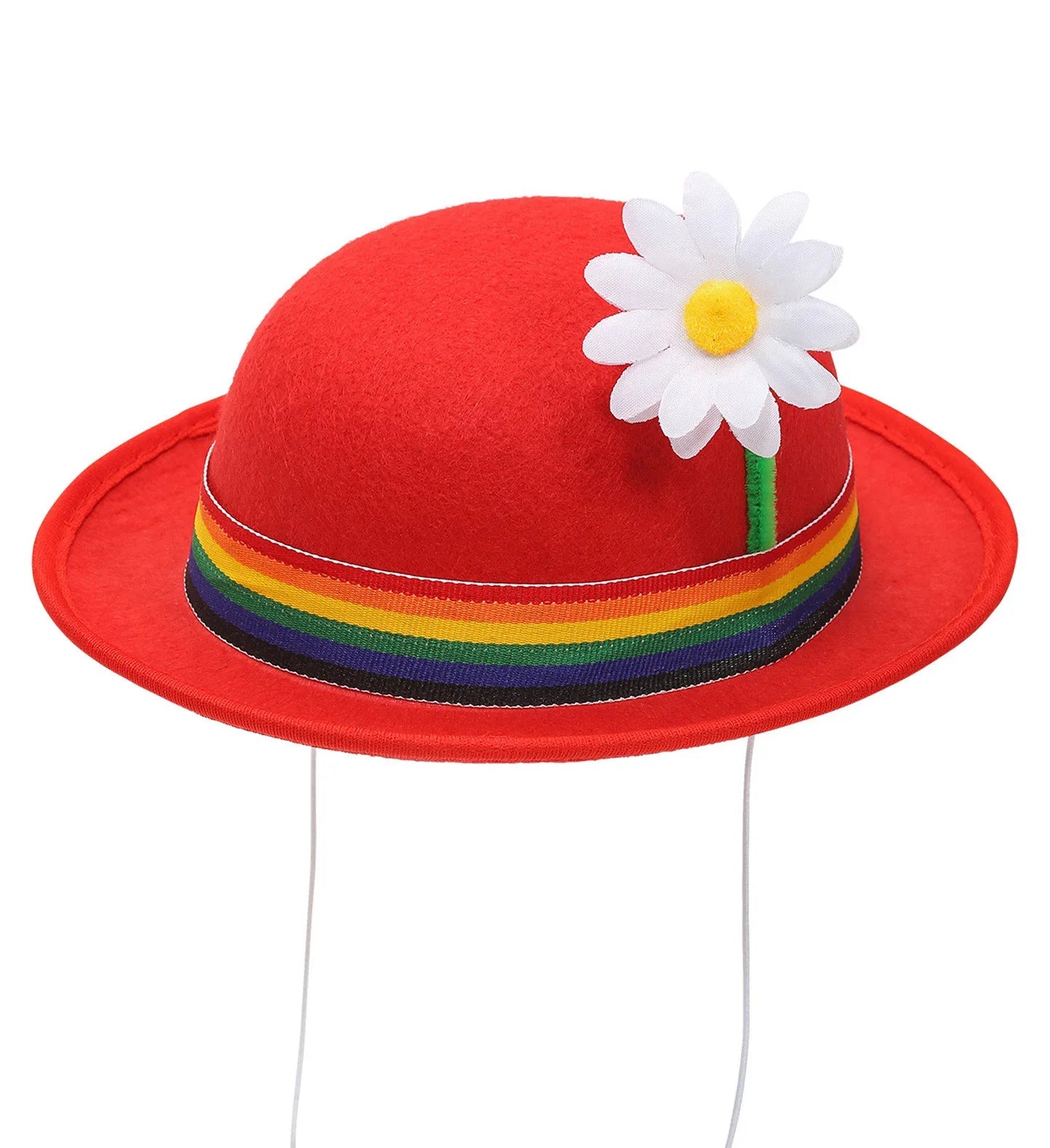 Mini Bombín de Payaso Rojo con Flor Complementos Payasos Widmann