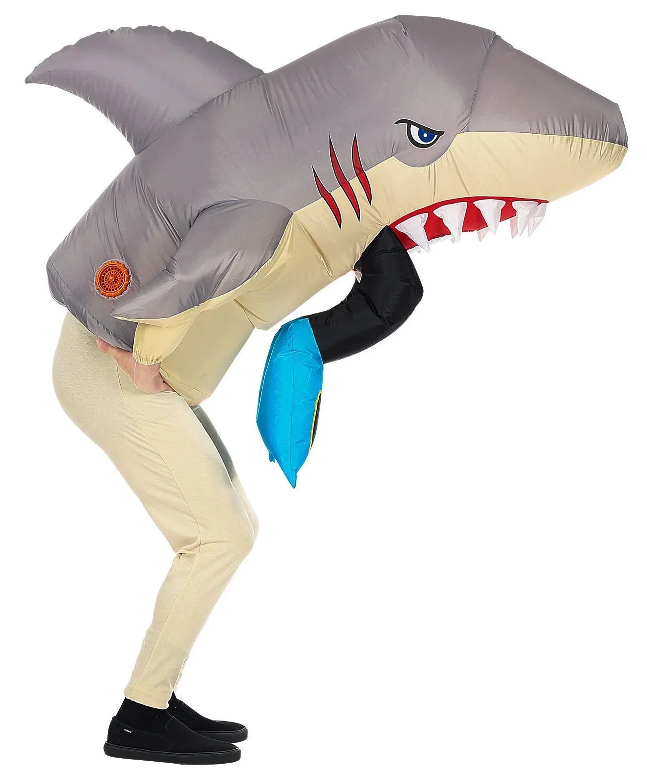Disfraz de Tiburón Atacando a Buceador Hinchable Tiburón Widmann