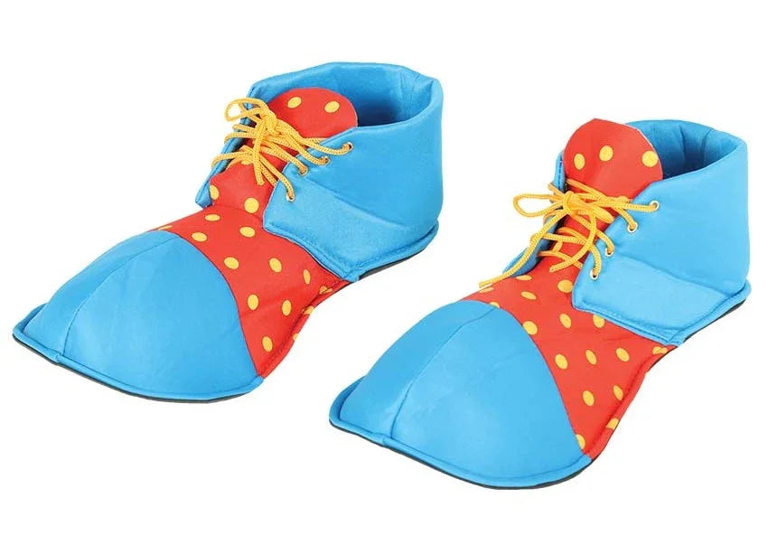 Zapatos de Payaso Azules y Rojos de Tela Complementos Payasos Guirca