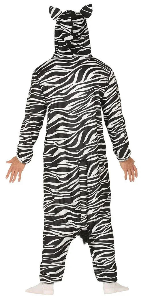 Disfraz de Cebra Pijama con Capucha para Adulto Cebra Guirca