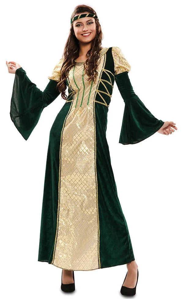 Disfraz de Dama Medieval Elegante para Mujer Princesas y Damas Medievales EuroCarnavales