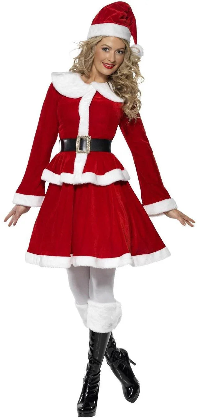 Disfraz de Mamá Noel con Manguito para Mujer Papa Noel y Mama Noel Smiffys