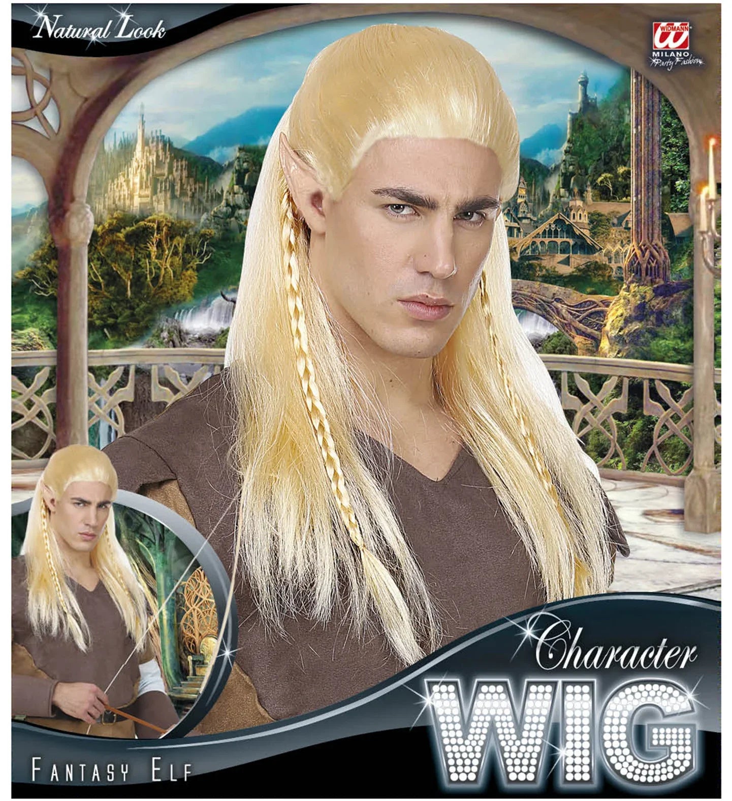 Peluca de Elfo Légolas Rubia con Trenzas Pelucas Rubias Widmann