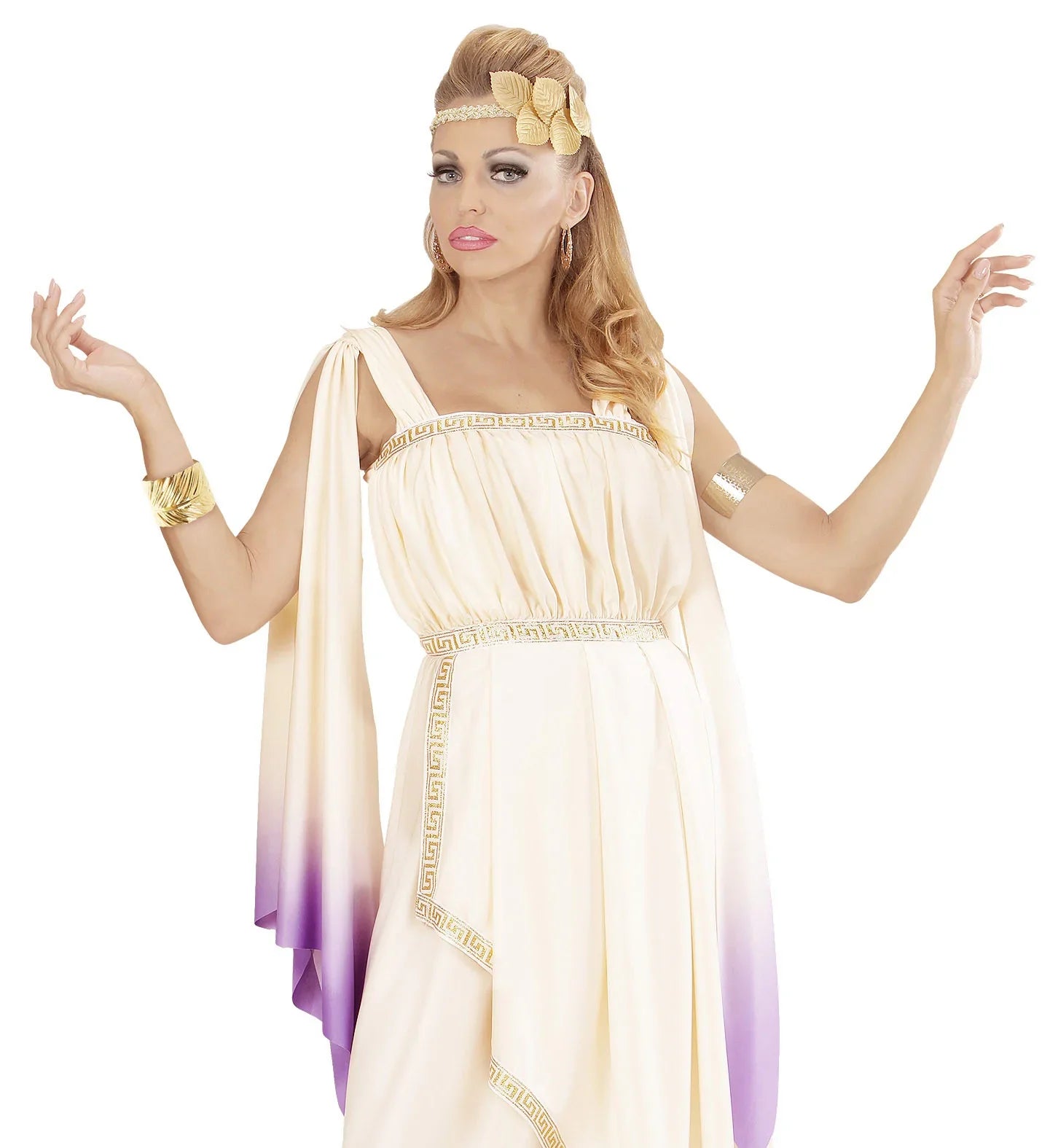 Brazalete Romano Dorado Metálico en Forma de Hoja Complementos Romanos y Griegos Widmann