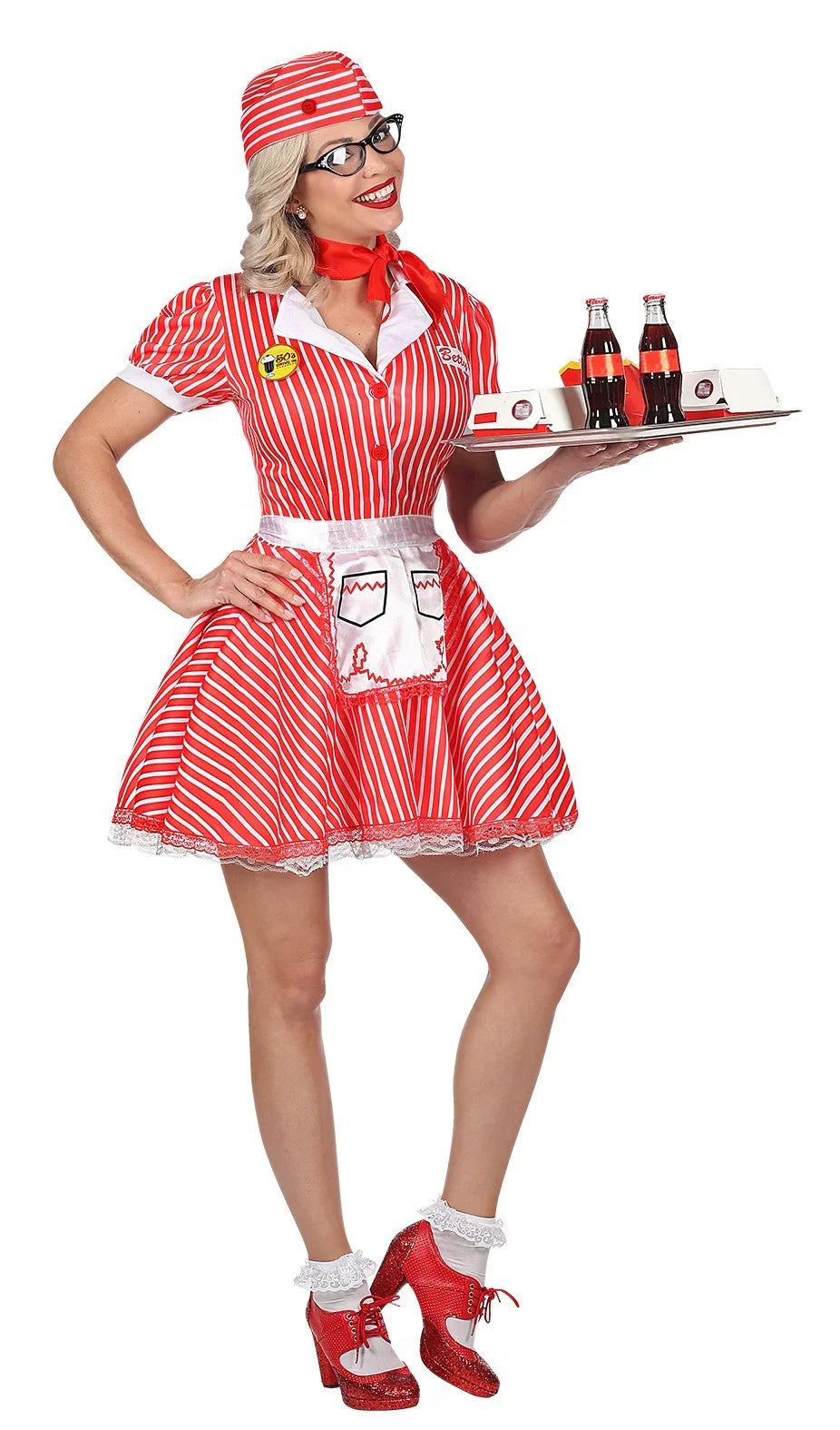 Disfraz de Camarera Pin Up Años 50 para Mujer Grease y Años 40 - 50 Widmann