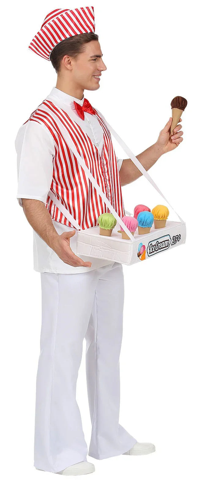 Disfraz de Heladero Americano a Rayas para Adulto Grease y Años 40 - 50 Widmann