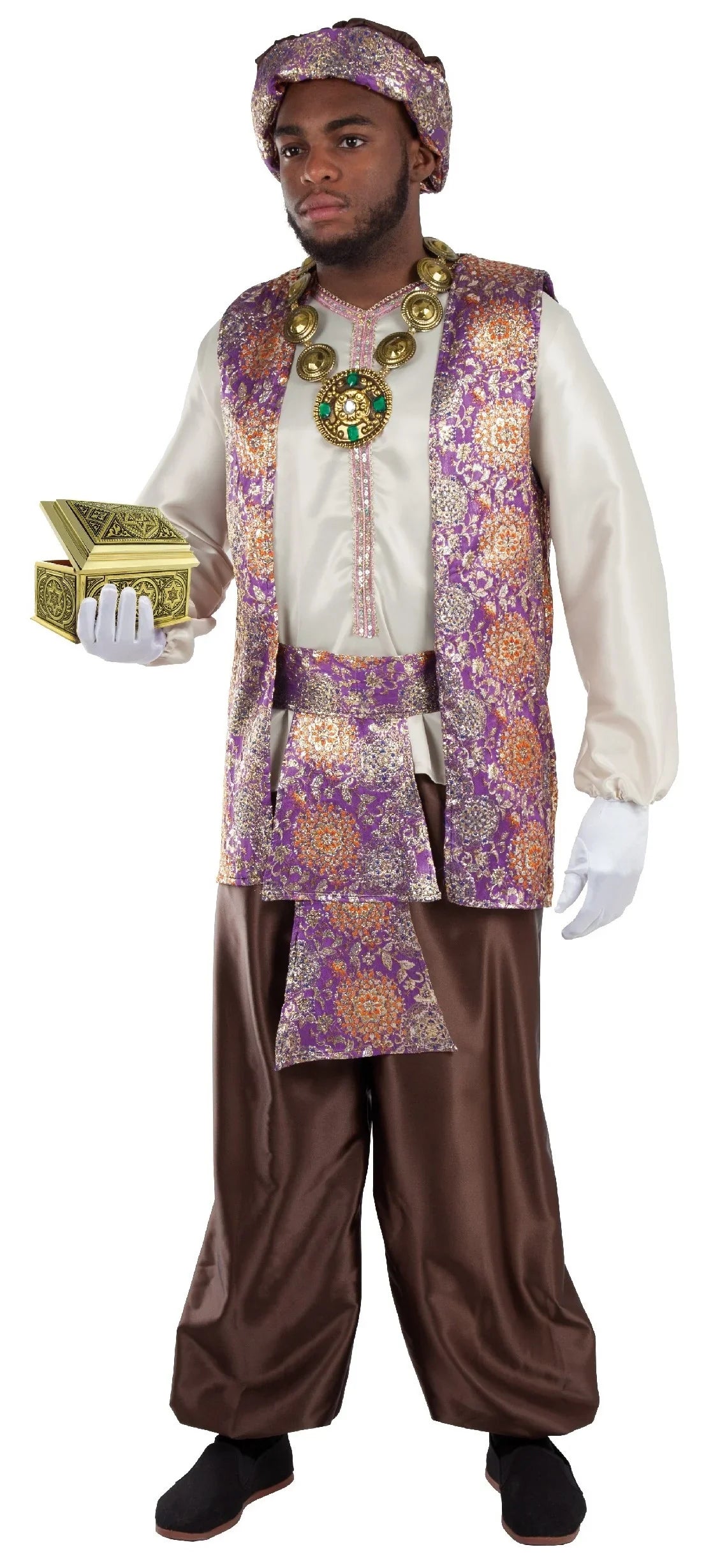 Disfraz de Paje Morado Baltasar para Adulto Reyes Magos y Pajes Fycar