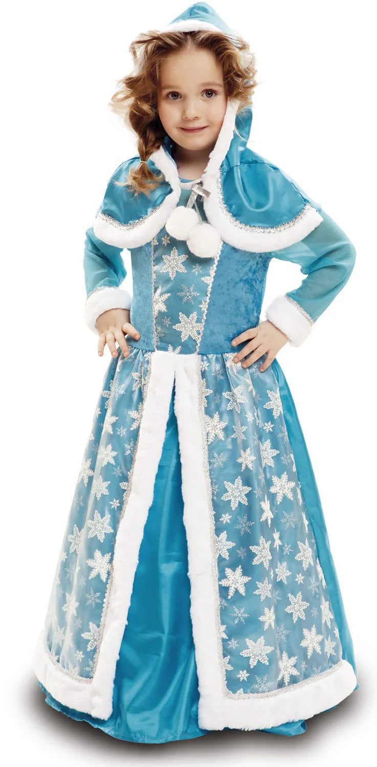 Disfraz de Reina del Hielo para Niñas Princesas y Príncipes Infantiles Viving