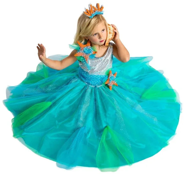 Disfraz de Princesa del Mar para Niña Princesas y Príncipes Infantiles Nines