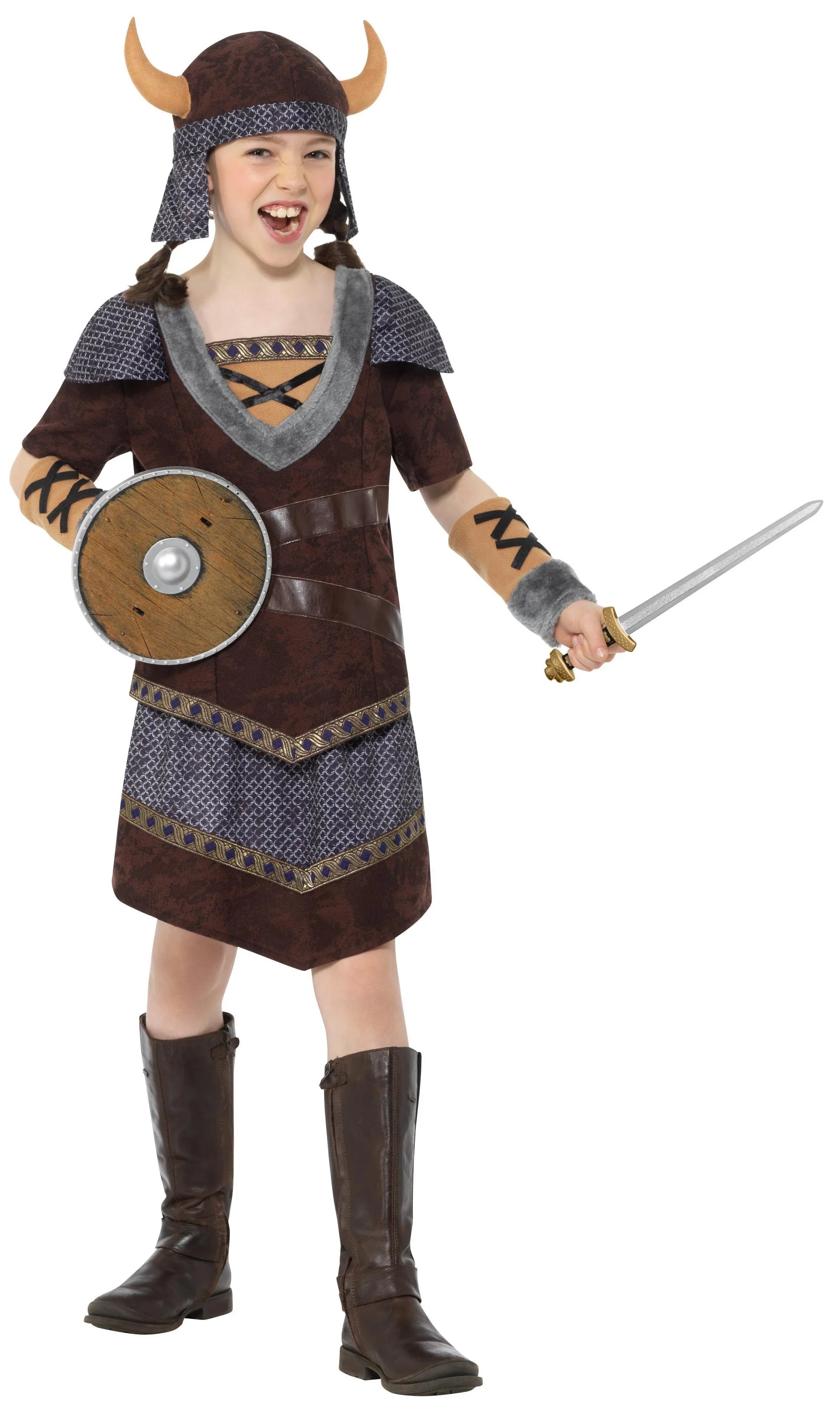 Disfraz de Guerrera Vikinga Infantil Vikingo Smiffys
