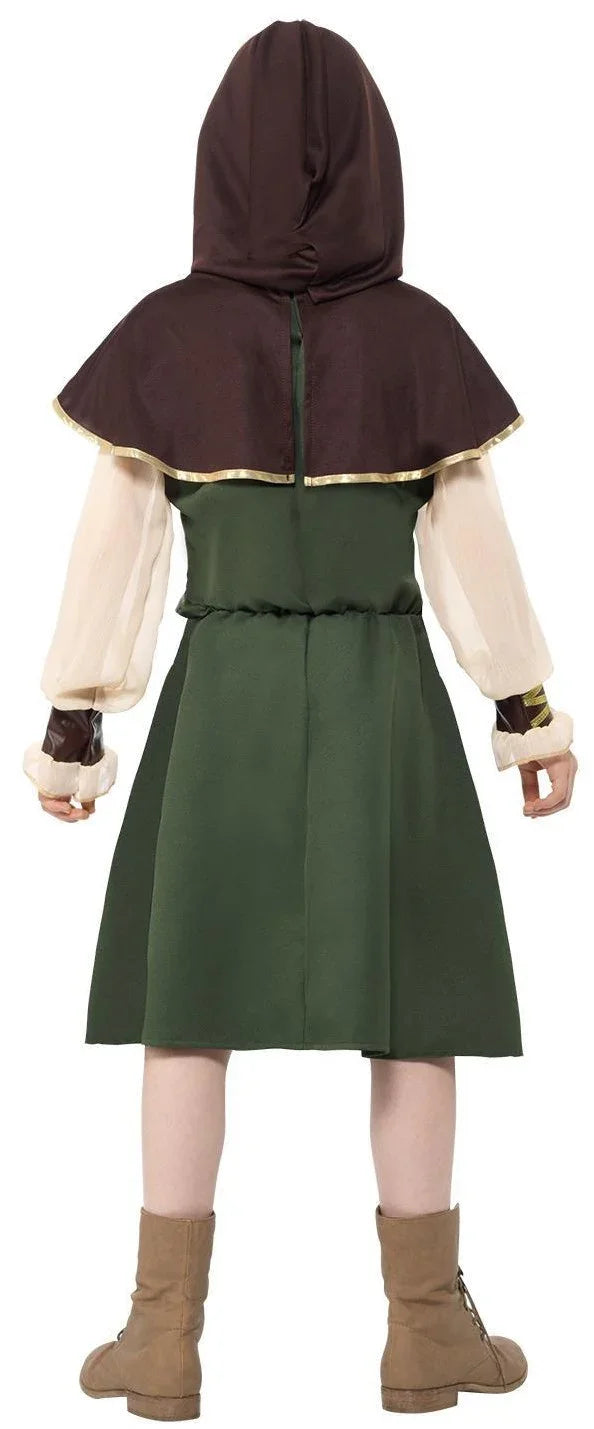 Disfraz de Arquera Robin Hood para Niña Robin Hood y Arqueros Smiffys