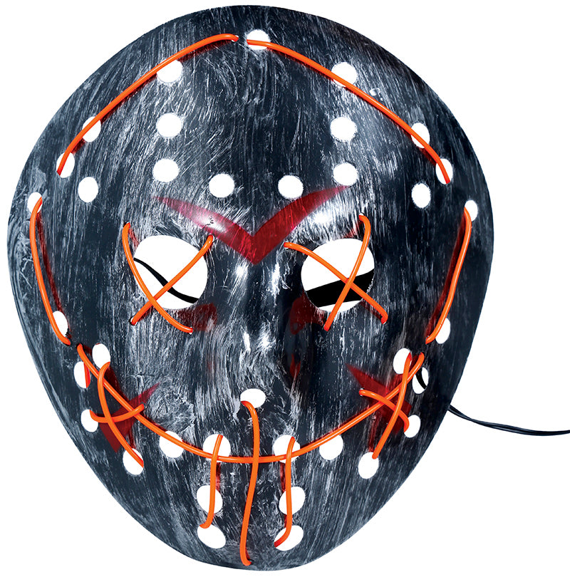 Masque de Hockey Couleur Argent avec Lumière