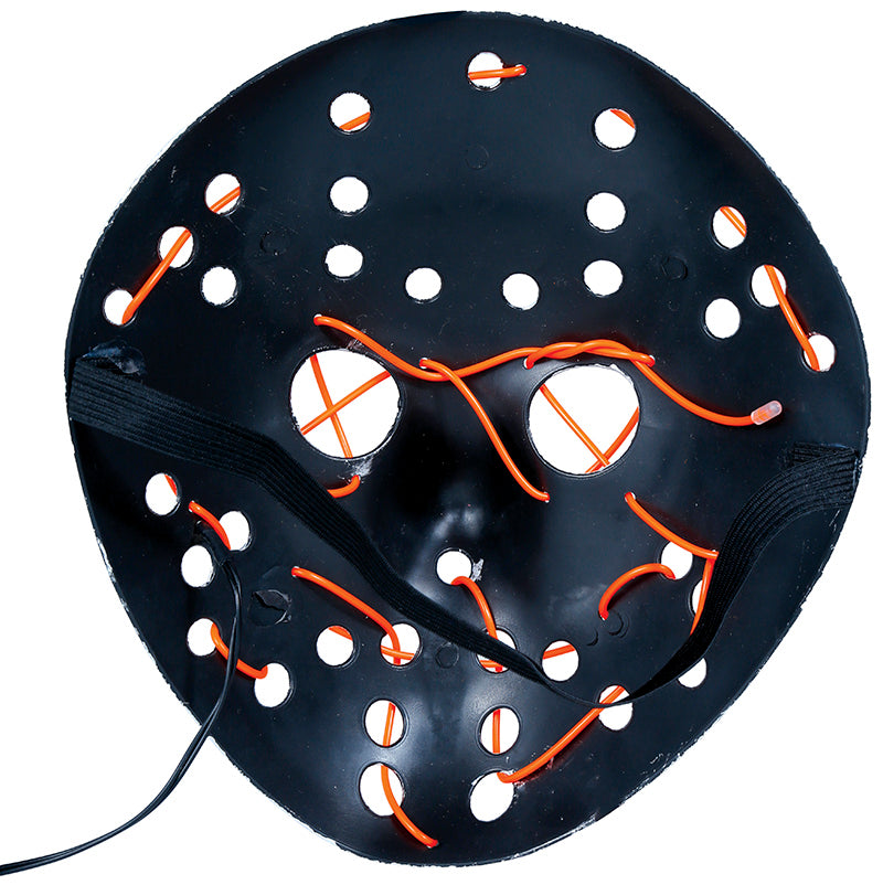 Masque de Hockey Couleur Argent avec Lumière