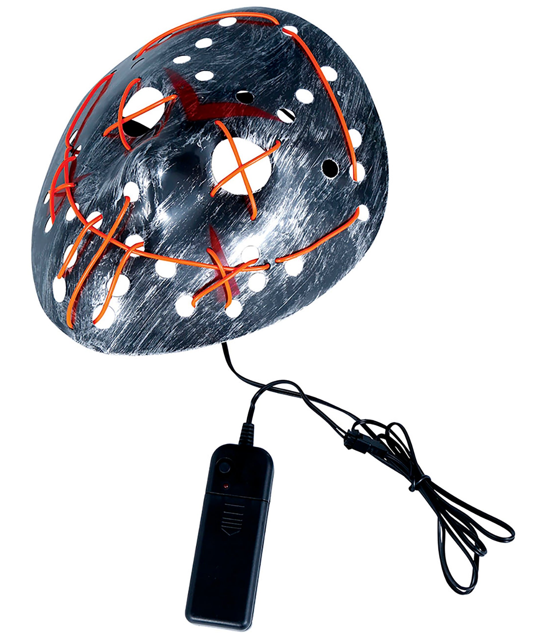 Masque de Hockey Couleur Argent avec Lumière