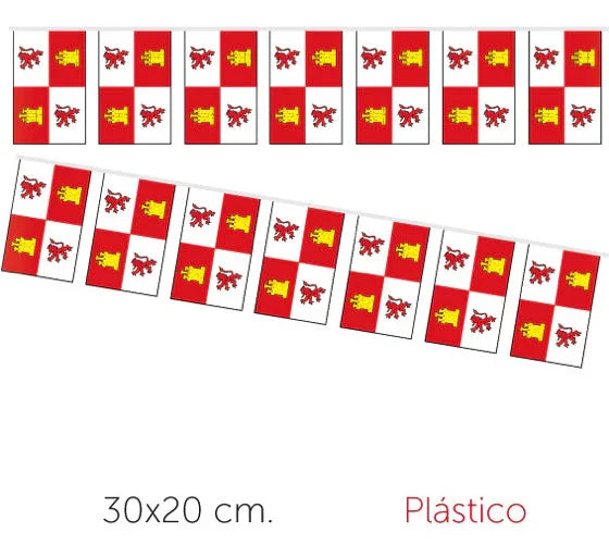 Guirnalda con Banderines de Castilla y León Decoración El Rey del Carnaval