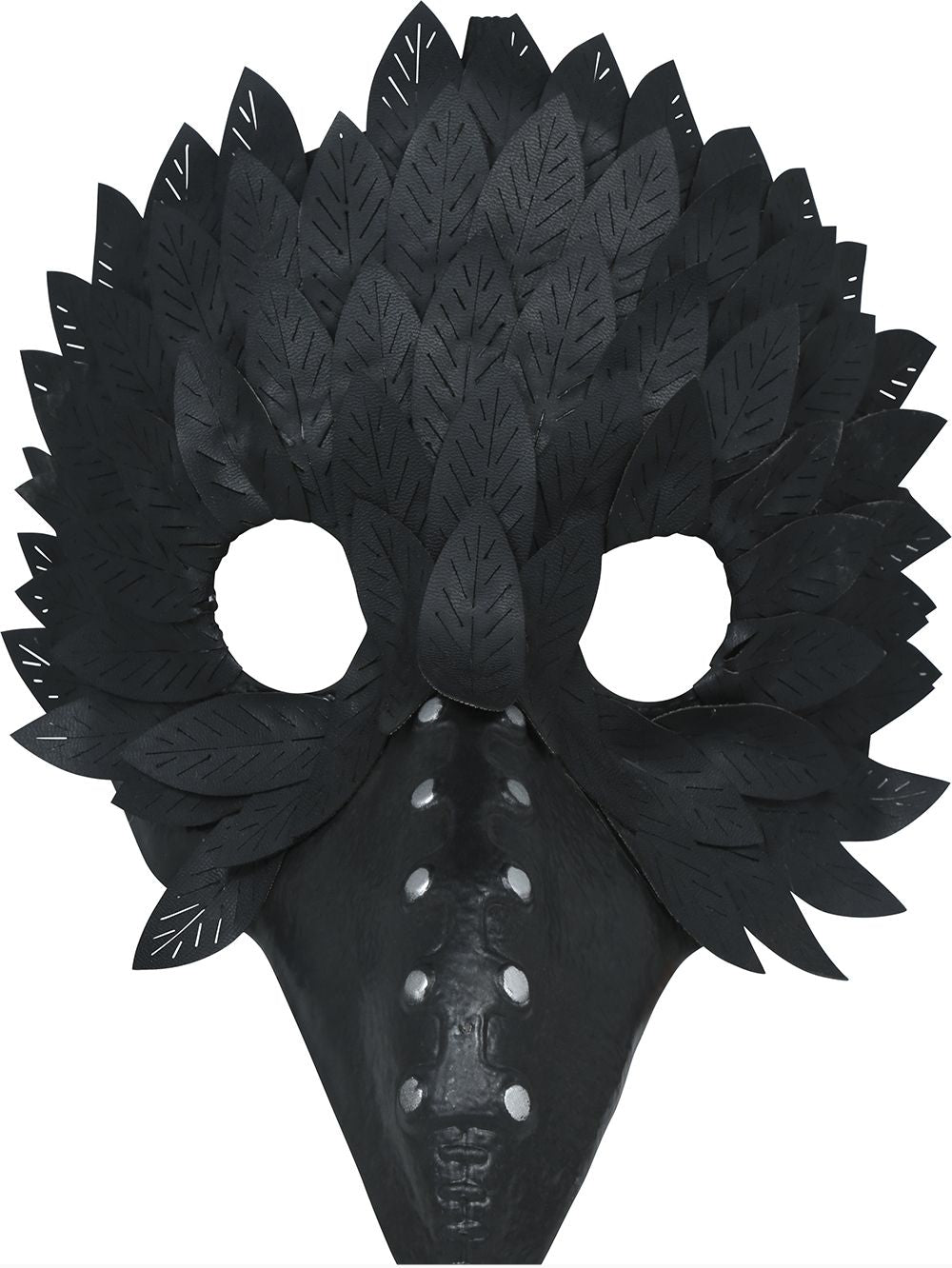 Masque noir à plumes