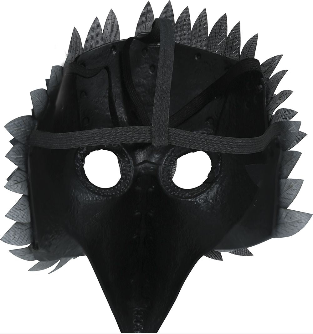 Masque noir à plumes