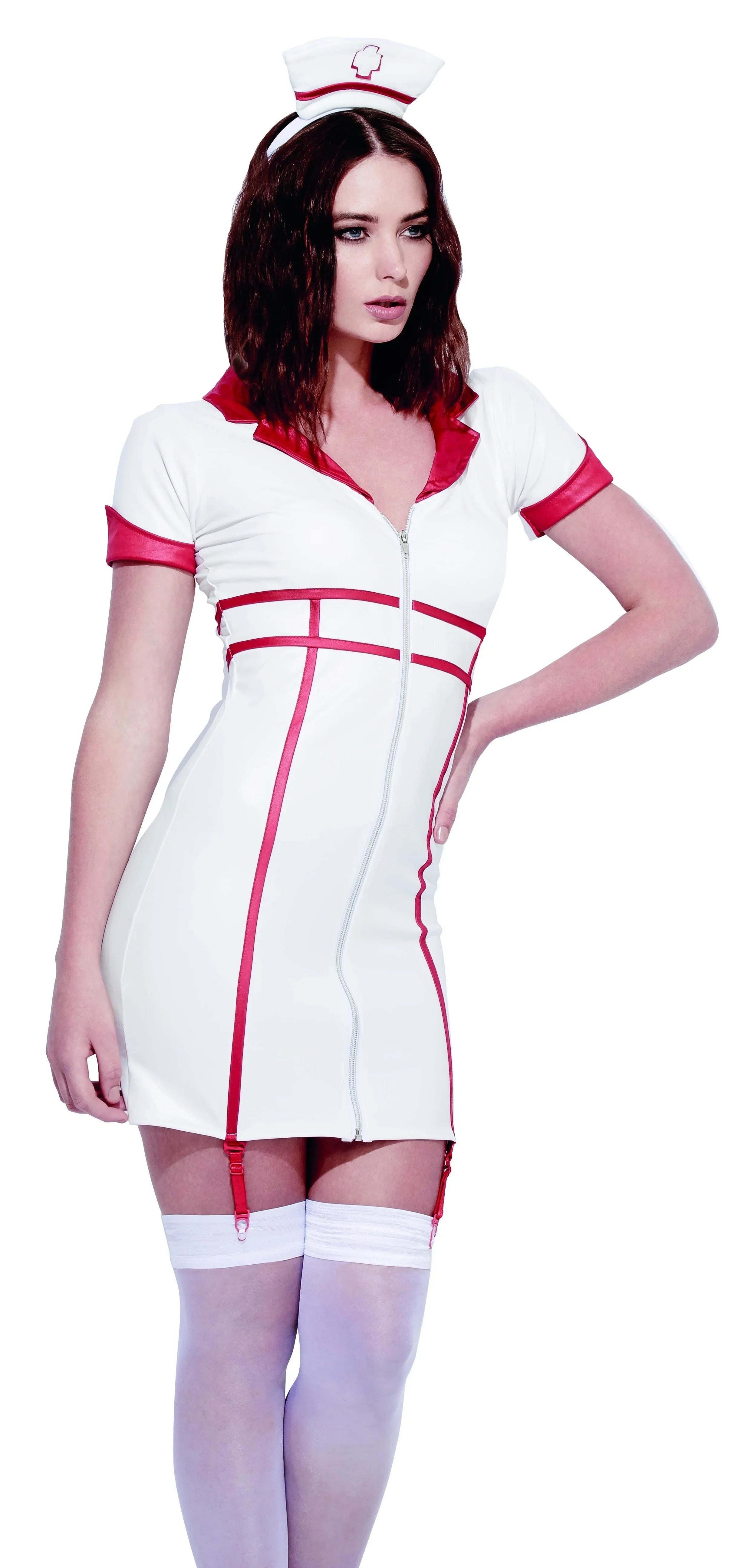 Disfraz de Enfermera Blanca Sexy para Mujer Enfermera y Médico Smiffys