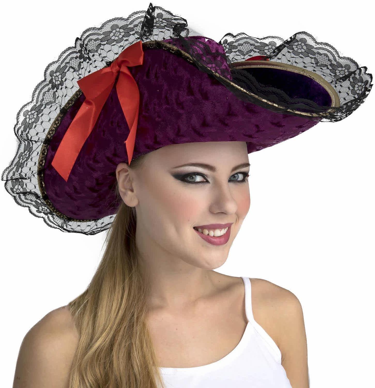 Sombrero de Capitana Pirata Elegante Complementos Piratas Viving