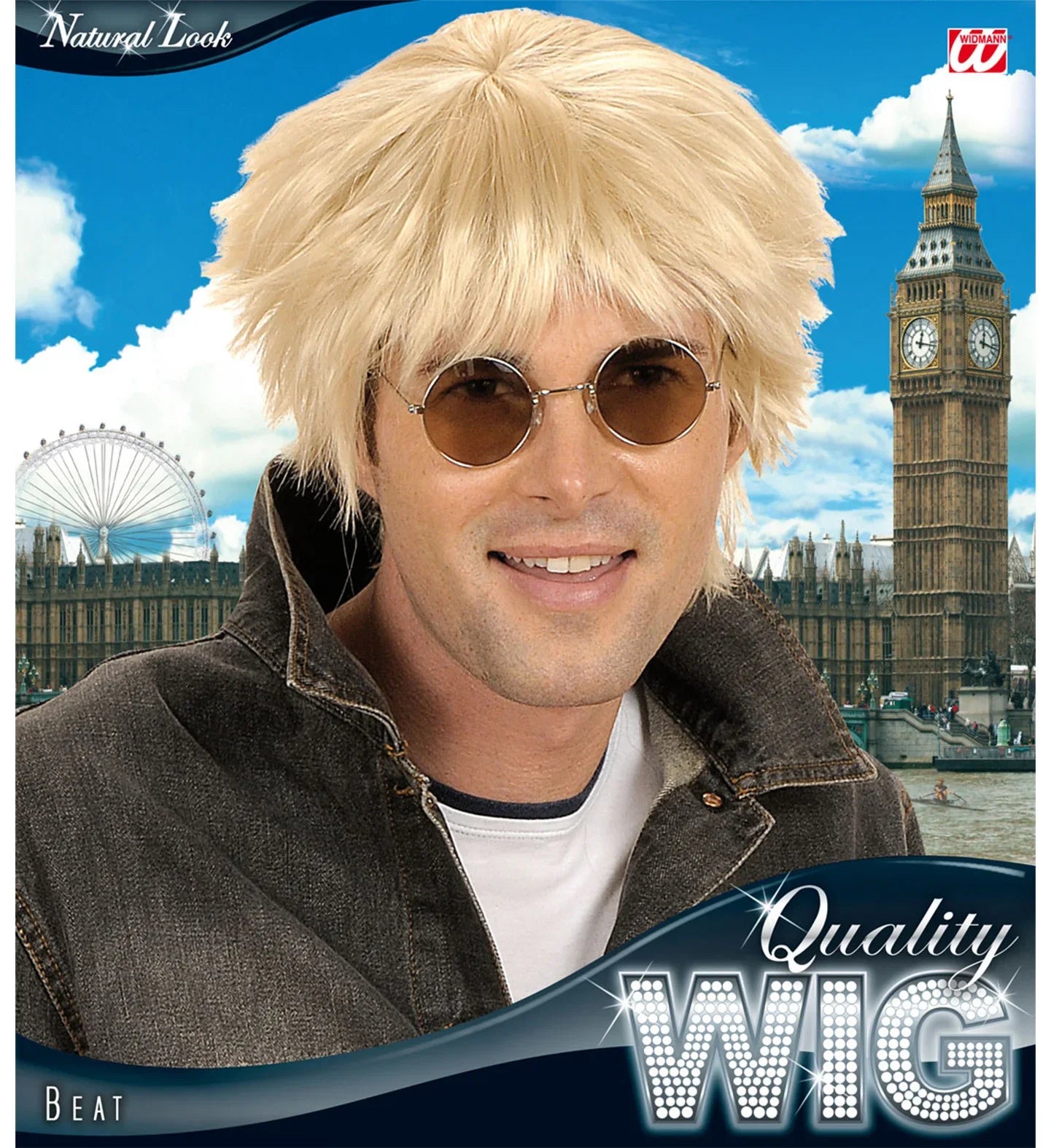 Peluca Rubia Años 90 para Hombre COMPLEMENTOS Widmann