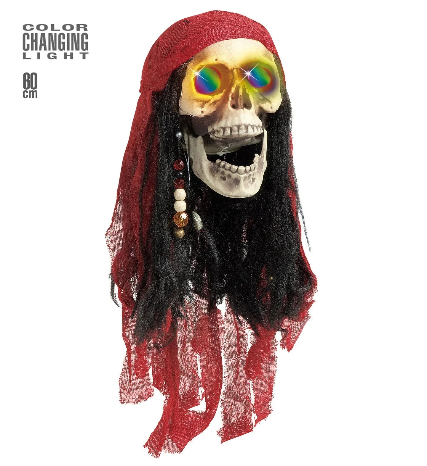 Calavera Pirata con Luces Halloween Widmann