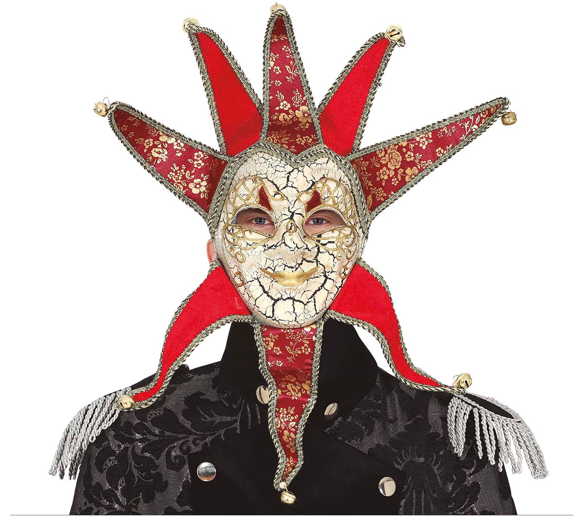 Masque vénitien rouge