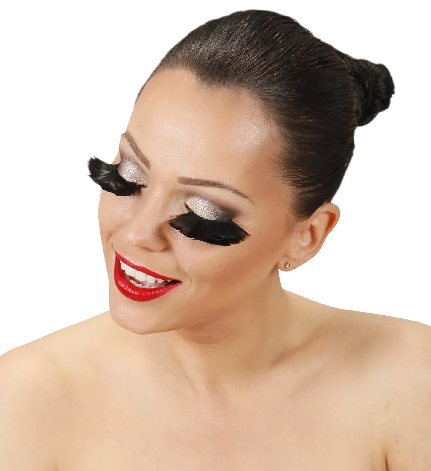 Pestañas de Plumas Negras COMPLEMENTOS Widmann