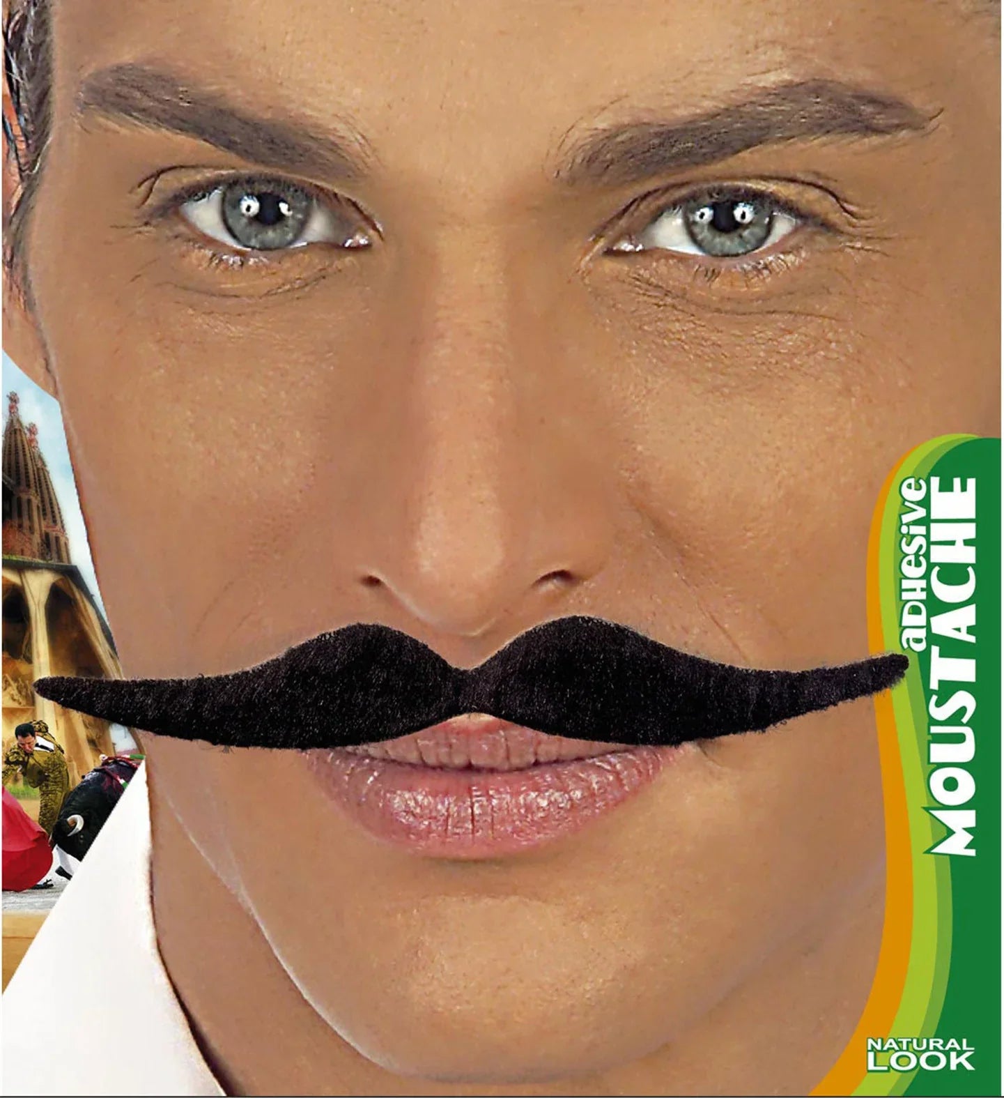 Bigote Adhesivo Largo Moreno Barbas y Bigotes Widmann