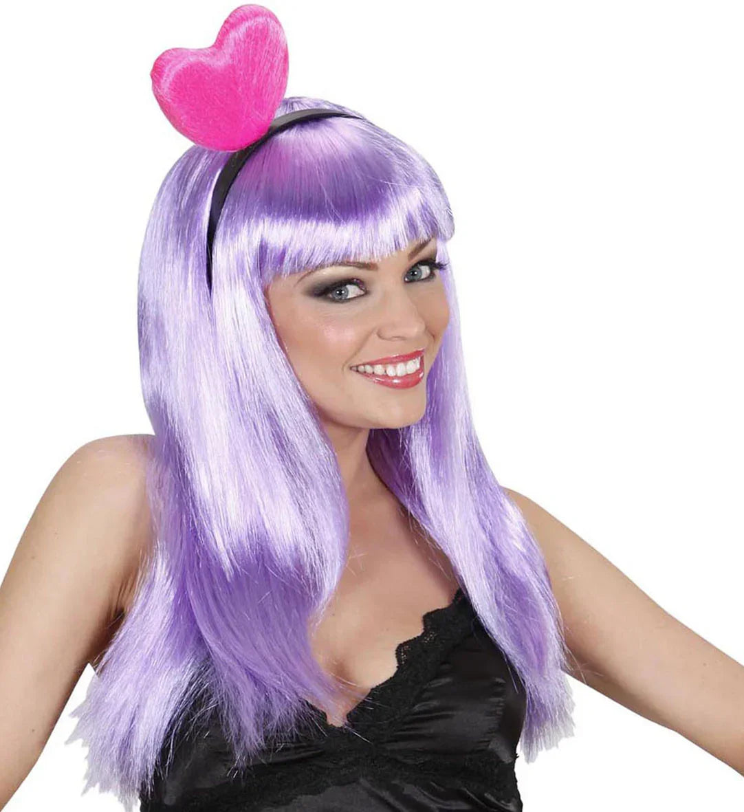 Diadema con Corazón Rosa Fucsia COMPLEMENTOS Widmann