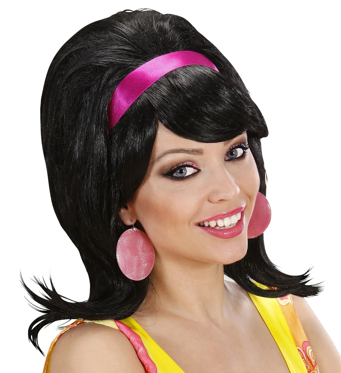 Peluca Morena con Cinta Años 60 COMPLEMENTOS Widmann