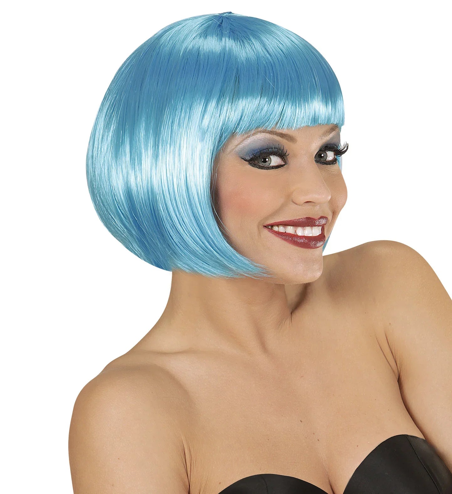 Peluca Media Melena Azul COMPLEMENTOS Widmann