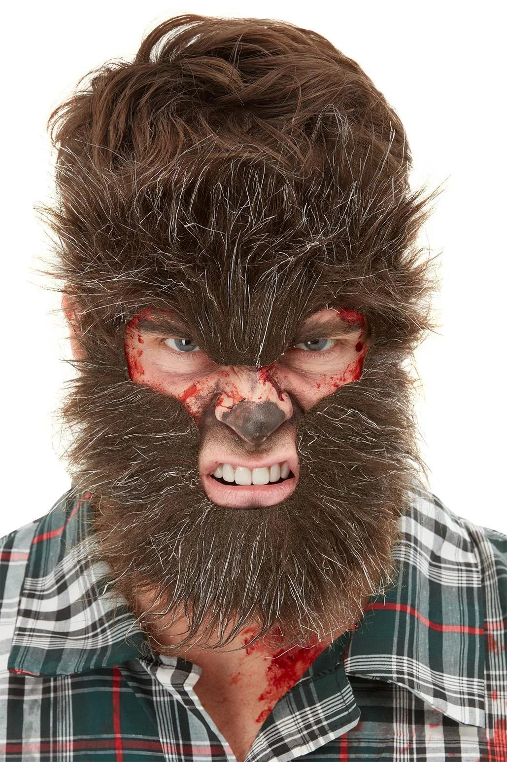 Máscara de Hombre Lobo con Pelo Máscaras Halloween Smiffys