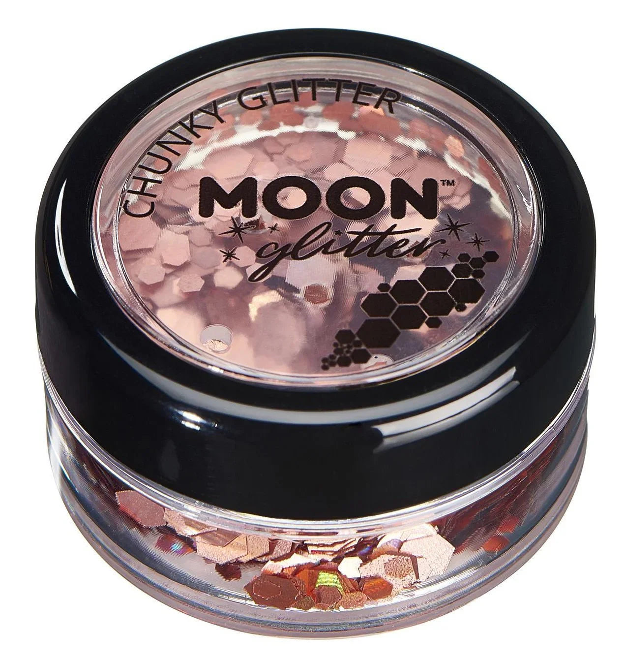 Purpurina Holográfica Gruesa en Varios Colores Purpurina y Escarcha Smiffys Rosa Dorado