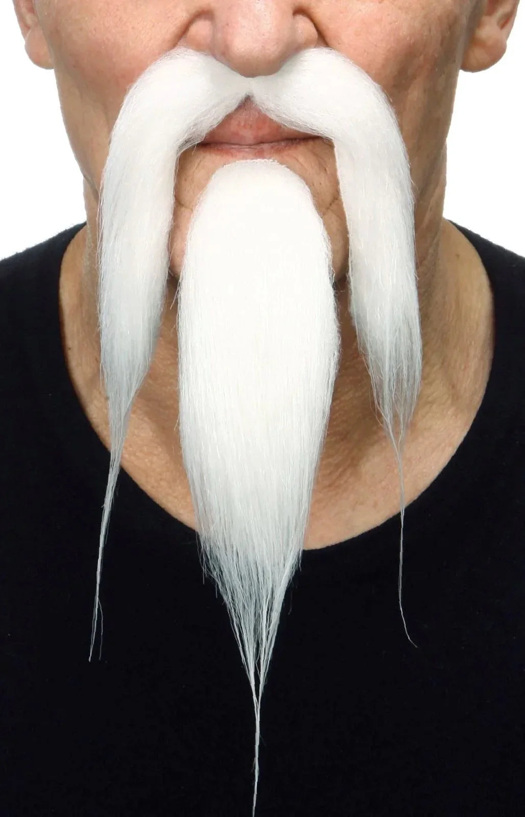 Bigote Blanco con Perilla de Chino Chinos Viving