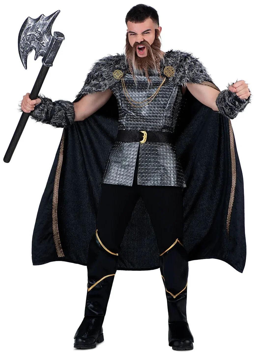 Disfraces para Grupo de Vikingos Negros con Capa Vikingo Disfraces Simon