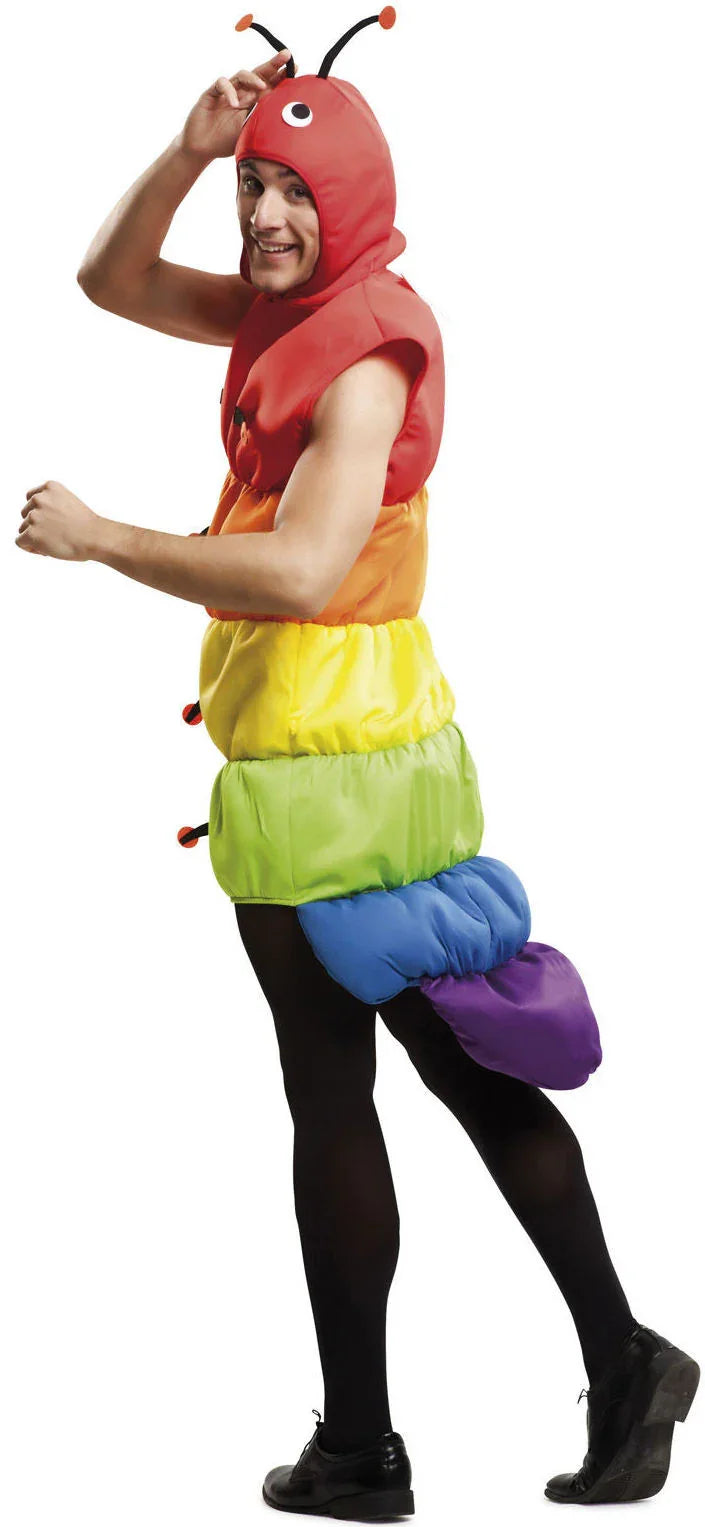 Disfraz de Gusano Multicolor para Adulto Gusanos Viving