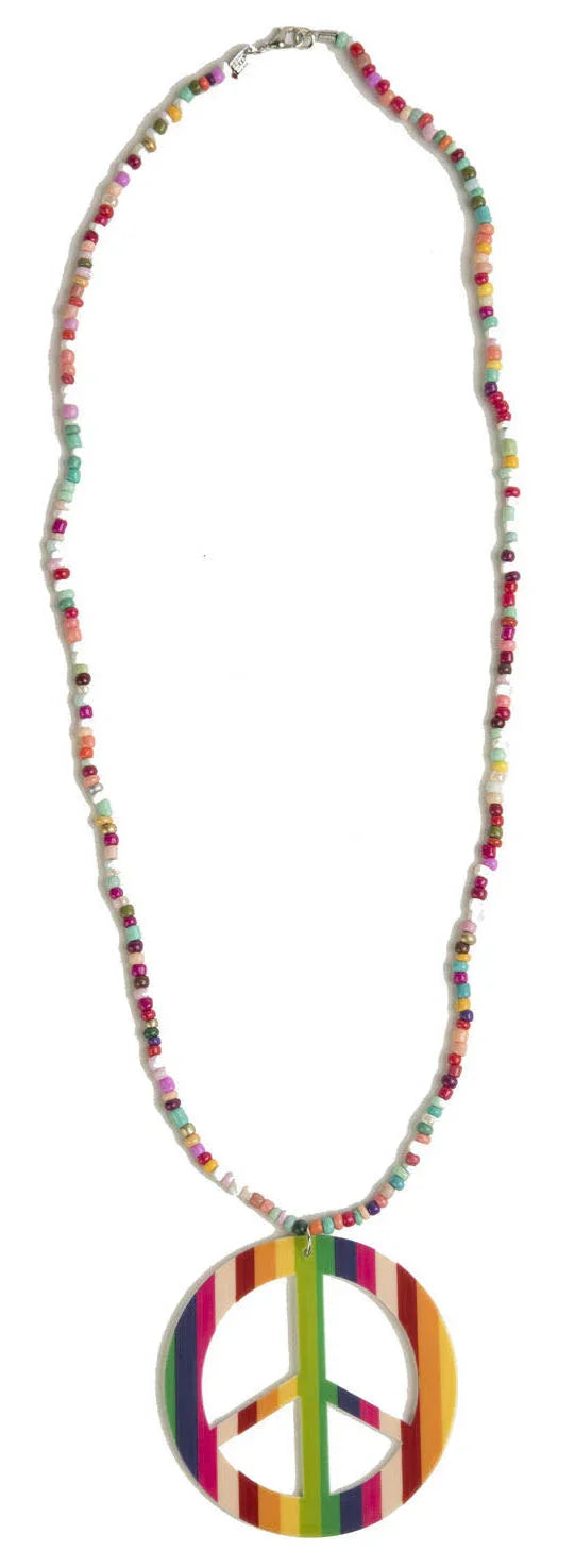 Collar Hippie Multicolor con Símbolo de la Paz Hippie Viving