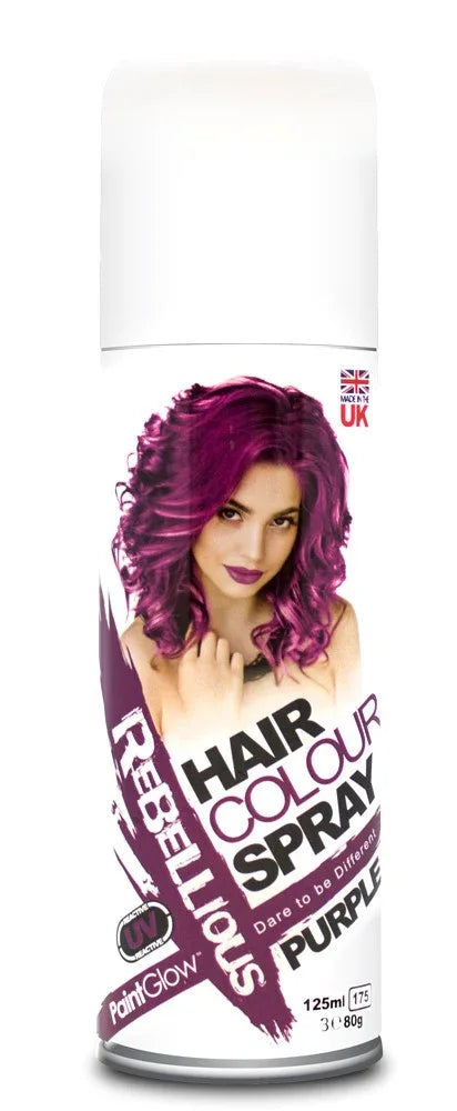 Spray para Pelo Fluorescente en Diferentes Colores Spray para Pelo EuroCarnavales Púrpura